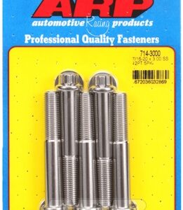 "7/16"" 20 x 3.000 12pt ss bolts" (5pcs)