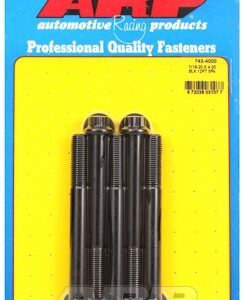 "7/16"" 20 x 4.000 12pt black oxide bolts" (5pcs)