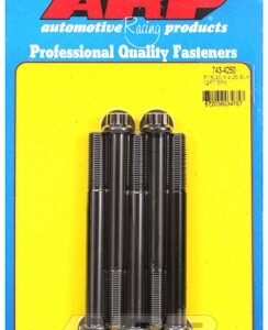 "7/16"" 20 x 4.250 12pt black oxide bolts" (5pcs)