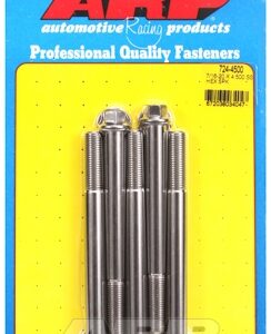 "7/16"" 20 x 4.500 hex ss bolts" (5pcs)
