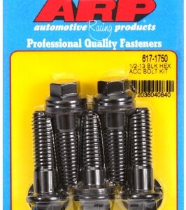 arp 1/2" 13 x 1.750 hex black oxide bolts (5pcs)