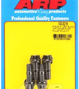 arp 5/16 24x1.250 black 12pt water pump pulley stud kit