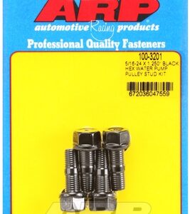 arp 5/16 24x1.250 black hex water pump pulley stud kit