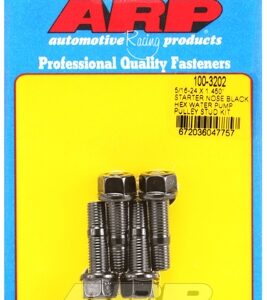 arp 5/16 24x1.450 starter nose black hex wp pulley stud
