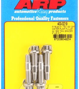 arp 5/16 24x1.750 ss 12pt wp pulley w/ .500" fan spcr stud