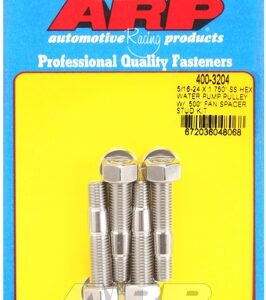 arp 5/16 24x1.750 ss hex wp pulley w/ .500" fan spcr stud