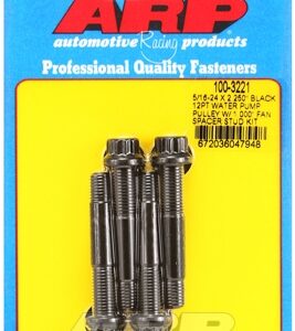 arp 5/16 24x2.250 black 12pt wp pully w/1.000" fan spcr stud