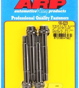 arp 5/16 24x2.750 black 12pt wp pully w/1.500" fan spcr stud
