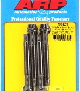 arp 5/16 24x3.000 black 12pt wp pully w/1.750" fan spcr stud
