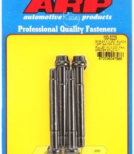 arp 5/16 24x3.250 black 12pt wp pully w/2.000" fan spcr stud