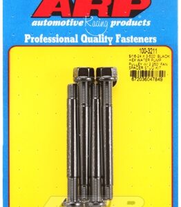 arp 5/16 24x3.500 black hex wp pulley w/2.250" fan spcr stud
