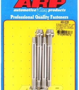 arp 5/16 24x3.500 ss 12pt wp pulley w/ 2.250" fan spcr stud
