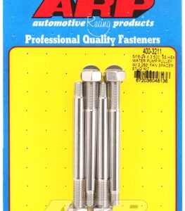 arp 5/16 24x3.500 ss hex wp pulley w/ 2.250" fan spcr stud