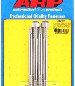 arp 5/16 24x4.000 ss hex wp pulley w/ 2.750" fan spcr stud
