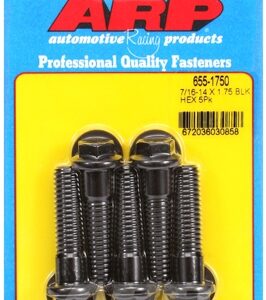 arp "7/16"" 14 x 1.750 hex 1/2 wrenching black oxide bolts"