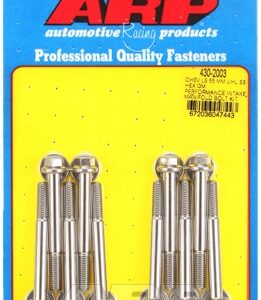 arp chevy ls 55mm uhl hex gm perf intake manifold bolt kit