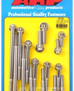 arp ford 289 302 ss 12pt iron wp and front cover bolt kit