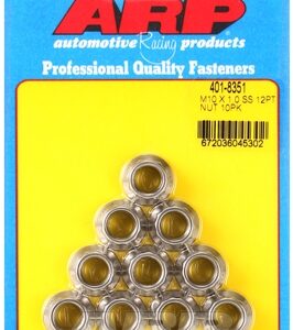 arp m10 x 1.0 ss 12pt nut kit