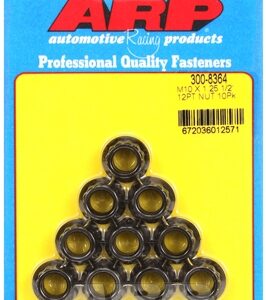 arp m10 x 1.25 12pt nut kit (10pcs)