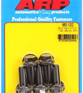 arp m10 x 1.25 x 25 hex black oxide bolts (5pcs)