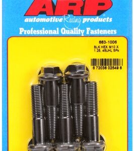 arp m10 x 1.25 x 45 hex black oxide bolts (5pcs)