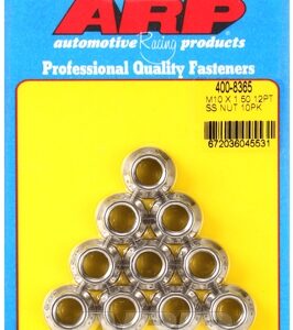 arp m10 x 1.50 (m12 wr) ss 12pt nut kit
