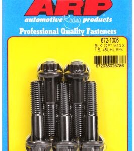 arp m10 x 1.50 x 45 12pt black oxide bolts (5pcs)