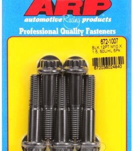 arp m10 x 1.50 x 50 12pt black oxide bolts (5pcs)