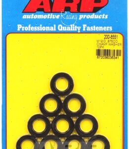 arp m12 id .875"od chamfer black washers 3mm 10pcs