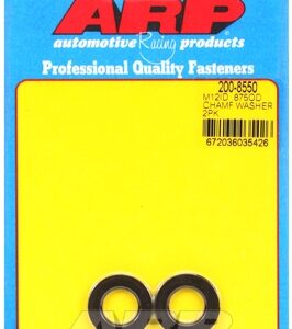 arp m12 id .875"od chamfer black washers 3mm 2pc