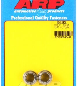 arp m12 x 1.25 (.750 collar) ss 12pt nut kit (2pcs)