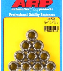 arp m12 x 1.25 (.750 collar) ss 12pt nut kit(10pcs)