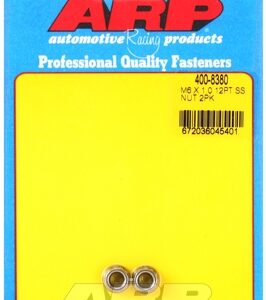 arp m6 x 1.00 (m8 wr) ss 12pt nut kit