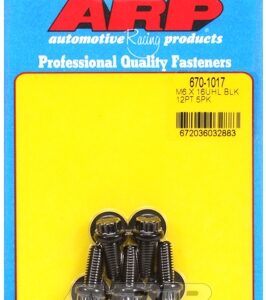 arp m6 x 1.00 x 16 12pt black oxide bolts (5pcs)