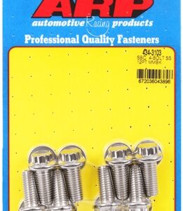 arp motor mount bolt kit chevy sb 4 bolts ss 12pt