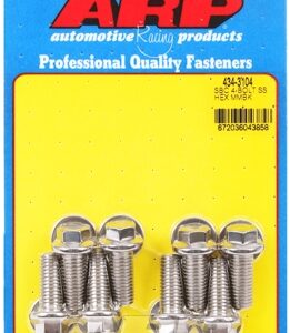 arp motor mount bolt kit chevy sb 4 bolts ss hex