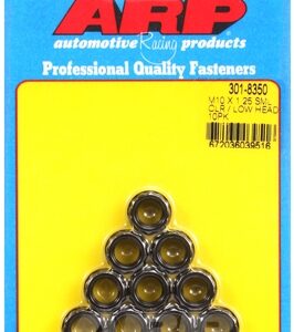 arp nut kit m10 x 1.25 low head 12pt 10 pack