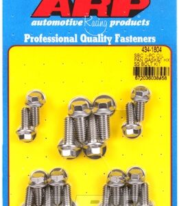 arp oil pan bolt kit chevy sb ss hex