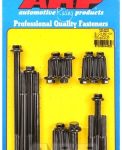 arp timing cover and waterpump bolt kit buick 350 black hex