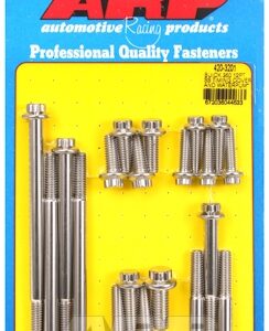 arp timing cover and waterpump bolt kit buick 350 ss 12pt