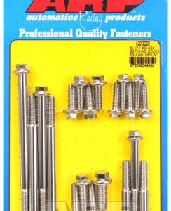 arp timing cover and waterpump bolt kit buick 350 ss hex