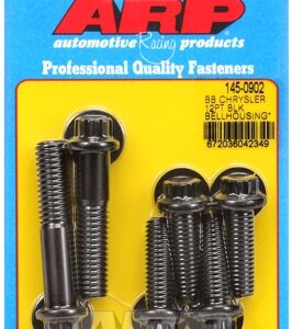 big block chrysler bellhousing bolt kit black oxide 12 pt