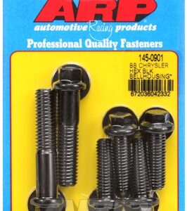 big block chrysler bellhousing bolt kit black oxide hex