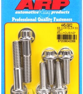 big block chrysler bellhousing bolt kit stainless 12 pt