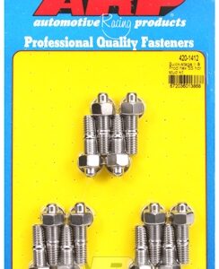 buick stage ii & prod hex ss header stud kit