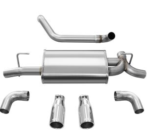 corsa axle back 2.5" dual rear single 3.5" wrangler 3.6