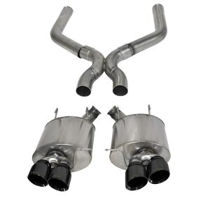 corsa axle back + x pipe 3" dual rear twin 4" mustang 5.8