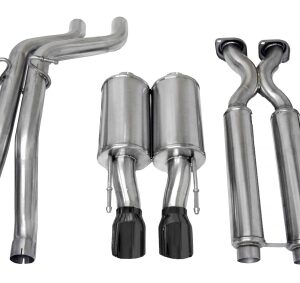 corsa cat back 2.5" dual center rear single 4" cherokee 6.1