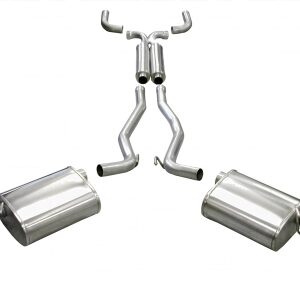 corsa cat back 2.5" dual rear single 4" camaro 3.6 10 15