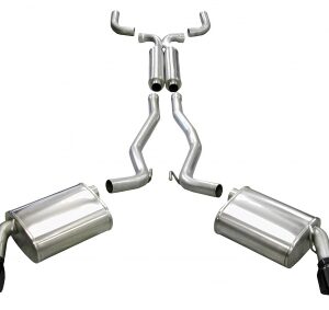 corsa cat back 2.5" dual rear single 4" camaro 6.2 10 15